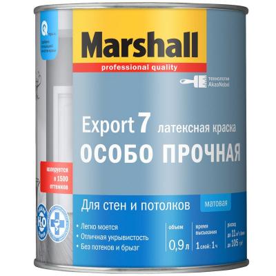 Краска для стен и потолков Marshall Export 7 Особо прочная матовая база BC 0,9 л