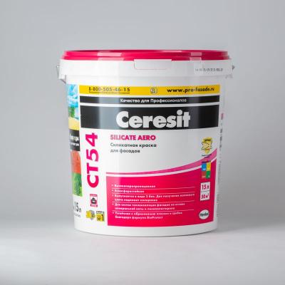 Краска силикатная фасадная Ceresit CT54 15 л