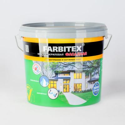 Краска акриловая фасадная Farbitex белая 6 кг