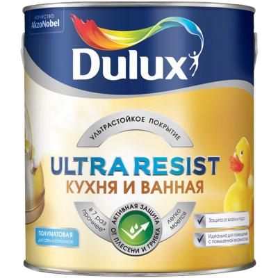 Краска для кухонь и ванных Dulux Ultra Resist полуматовая база BW 5 л